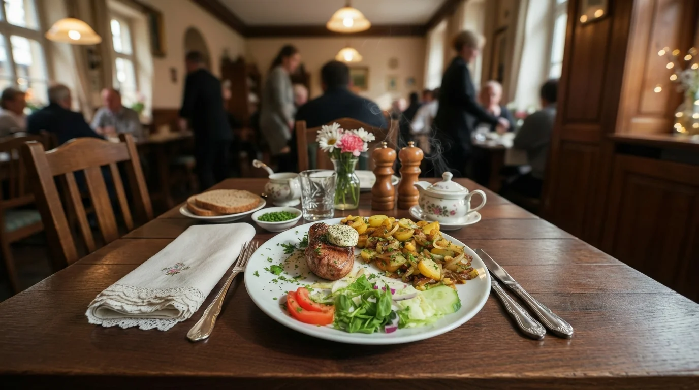 Steak mit Bratkartoffeln